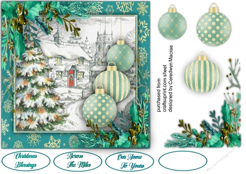 Beautiful Teal Christmas 