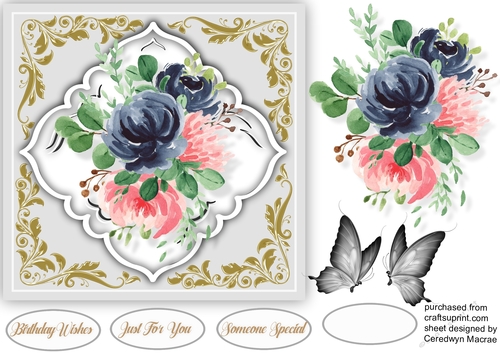 Beautiful Roses on a Diamond Mat 4