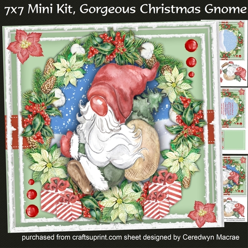7x7 Mini Kit, Gorgeous Christmas Gnome