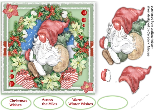 7x7 Gorgeous Christmas Gnome 