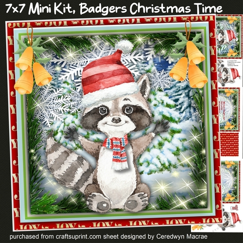 7x7 Mini Kit, Badgers Christmas Time 