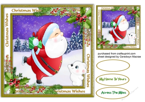  Skating Santa and Little Bear