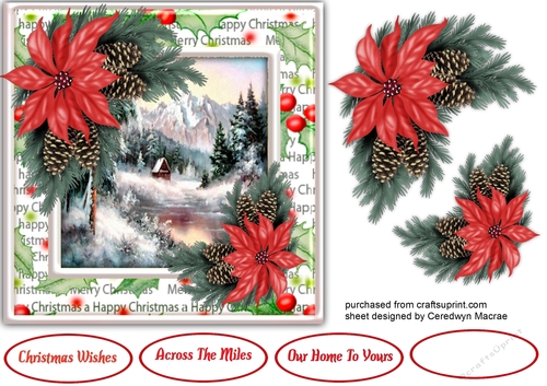 Beautiful Cabin With Poinsettias