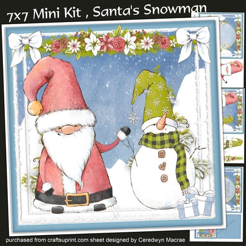 7x7 Mini Kit, Santas Snowman 