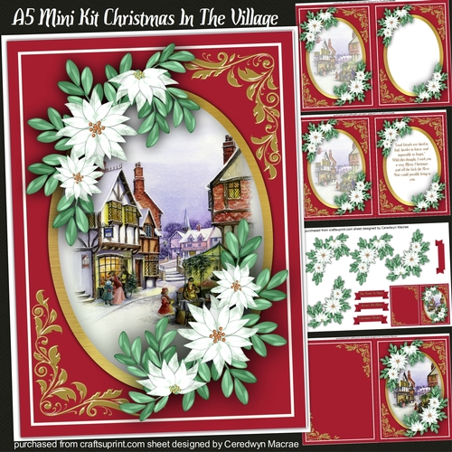 A5, Mini Kit ,Christmas in the Village , 