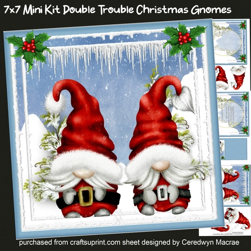 7x7 Mini Kit, Double Trouble Christmas Gnomes