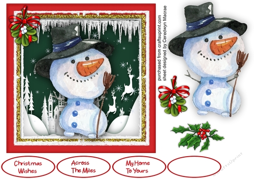 7x7 The Happy Snowman