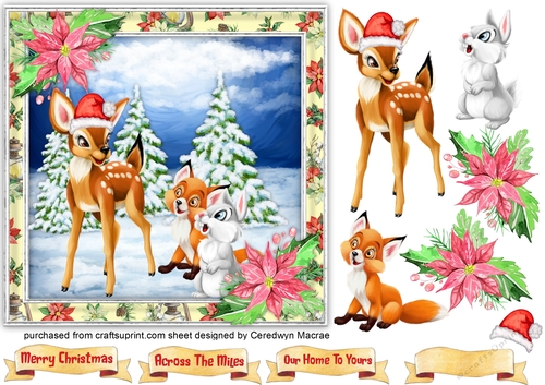 Reindeer  Santa 7x7