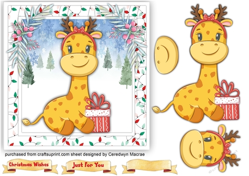 Gorgeous Giraffe With Presents 