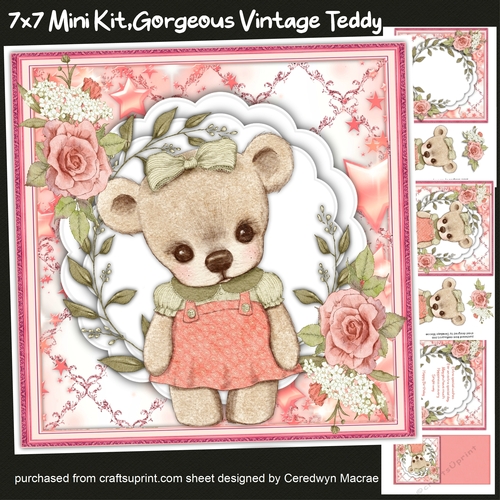 7x7 Mini Kit, Gorgeous Girl Teddy