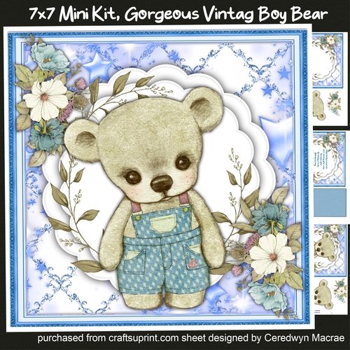 7x7 Mini Kit, Gorgeous Boy Teddy