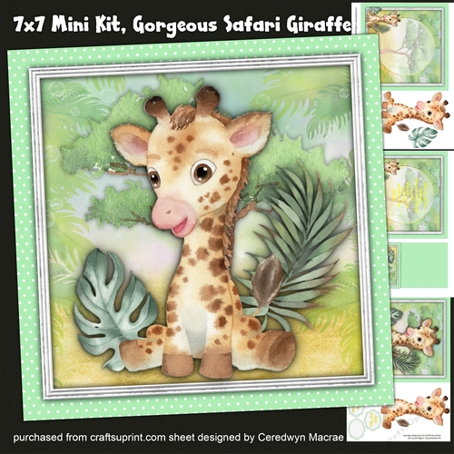 7x7 Mini Kit , Gorgeous Safari Giraffe