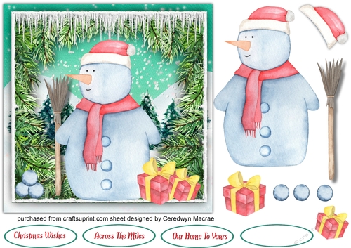 Gorgeous Snowman in a Red Scarf