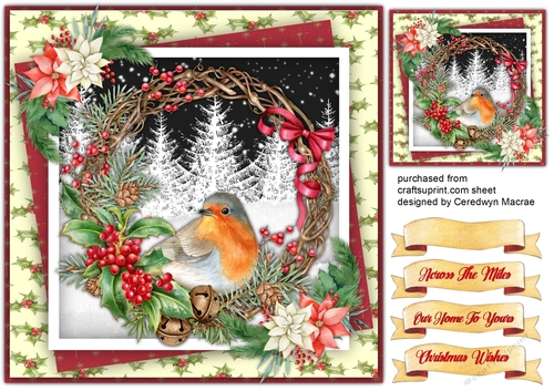 8x8 The Christmas Robin