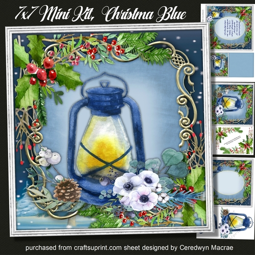 7x7 Mini Kit, Beautiful Christmas Blue