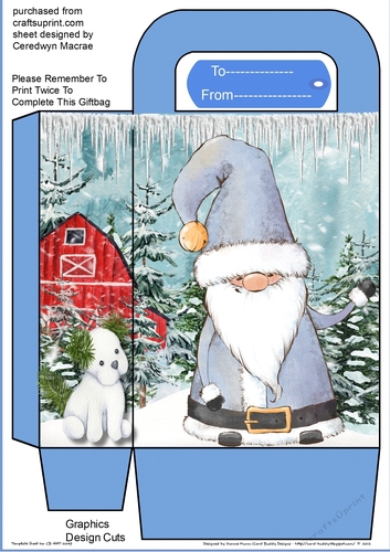 Blue Santa Gift Bag