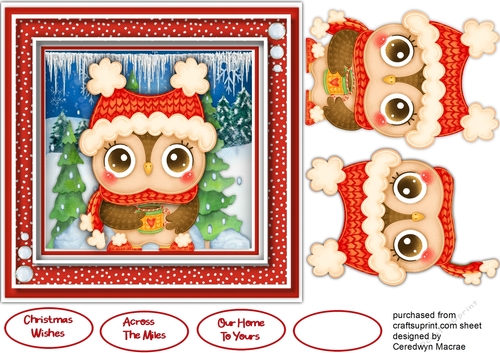 Owls Cup of Cocoa  7x7