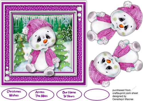 Gorgeous Snowbaby in a Lilac Outfit  7x7