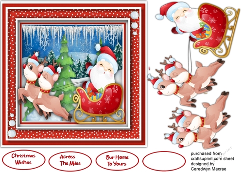 7x 7 Gorgeous Santas On His Way