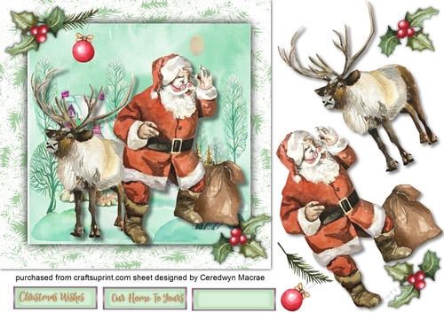    Santa And Reindeer