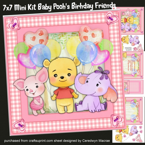 7x7 Mini Kit , Baby Poohs Birthday Friends 