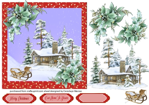 Tranquill Christmas Scene  7x7 