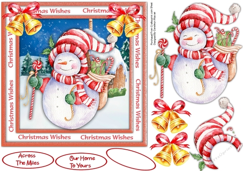 7x7 Santas Snowman