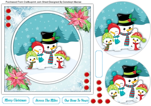 Gorgeouus Snowmen Family