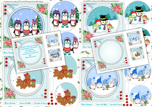 4,Lovely Pyramid cards with Inserts and 4 small cards or tags 