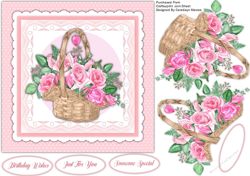 Beautiful Basket of Roses