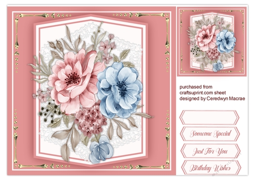 Beautiful Pink and Blue Roses