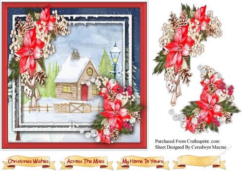 7x7 Christmas  Log Cabin 