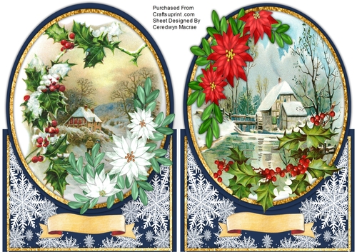 2 ,Over Ther Edge Christmas Cards 