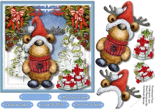 Gorgeous Teddy  Gnomes ,7x7