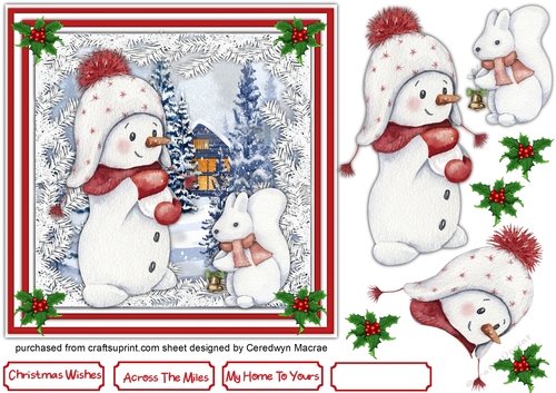Snowman and Rabbit 7x7 