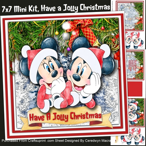 7x7 Mini Kit, Have A Jolly Christmas , Red