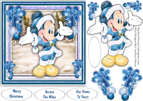 Mickys Christmas Wishes ,Blue