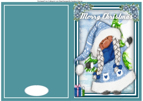 A5 ,Print ,Cut And Fold ,  Merry Christmas Gnome 4