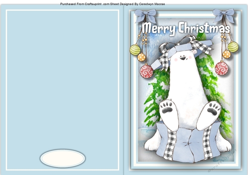 A5 ,Print ,Cut And Fold ,  Polar Bear Box 5