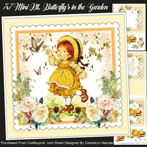 7x7 Mini Kit, Butterflys in the garden