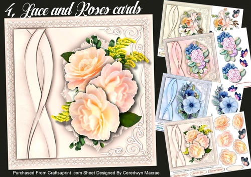 4, Beautiful Lace and Roses