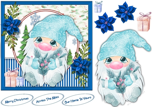  7x7 Gorgeous Blue Gnome
