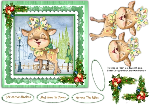 7x7 Fairy Light Deer