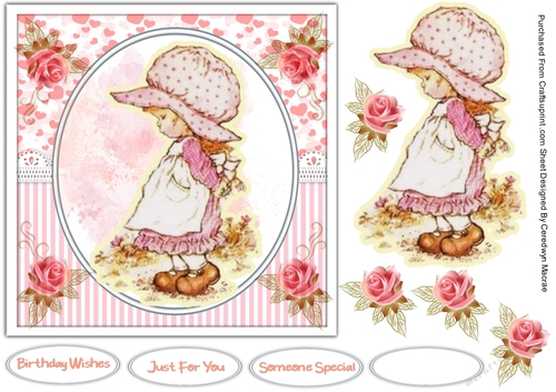 7x7 Easy Cut , Little Miss Pink