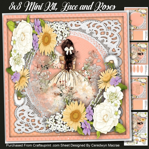 8x8 Mini Kit, Lace and Roses 