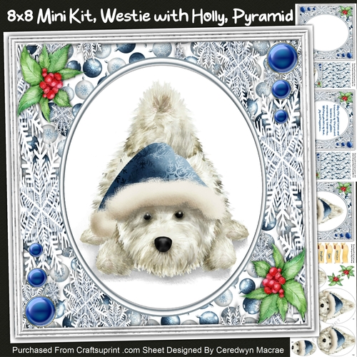 8x8 Mini Kit, Westie with Holly , Pyramid