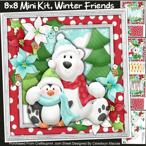8x8 Mini Kit, Winter Friends