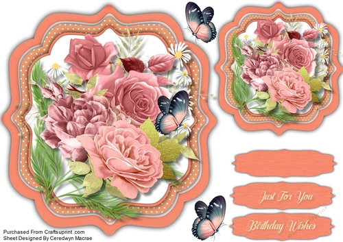 Beautiful Pink Bracket with Roses 