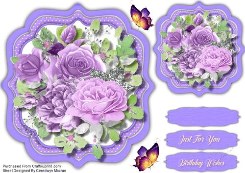 Beautiful Lilac Bracket with Roses 
