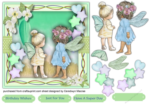 7x7 Beautiful Fairy Sisters
